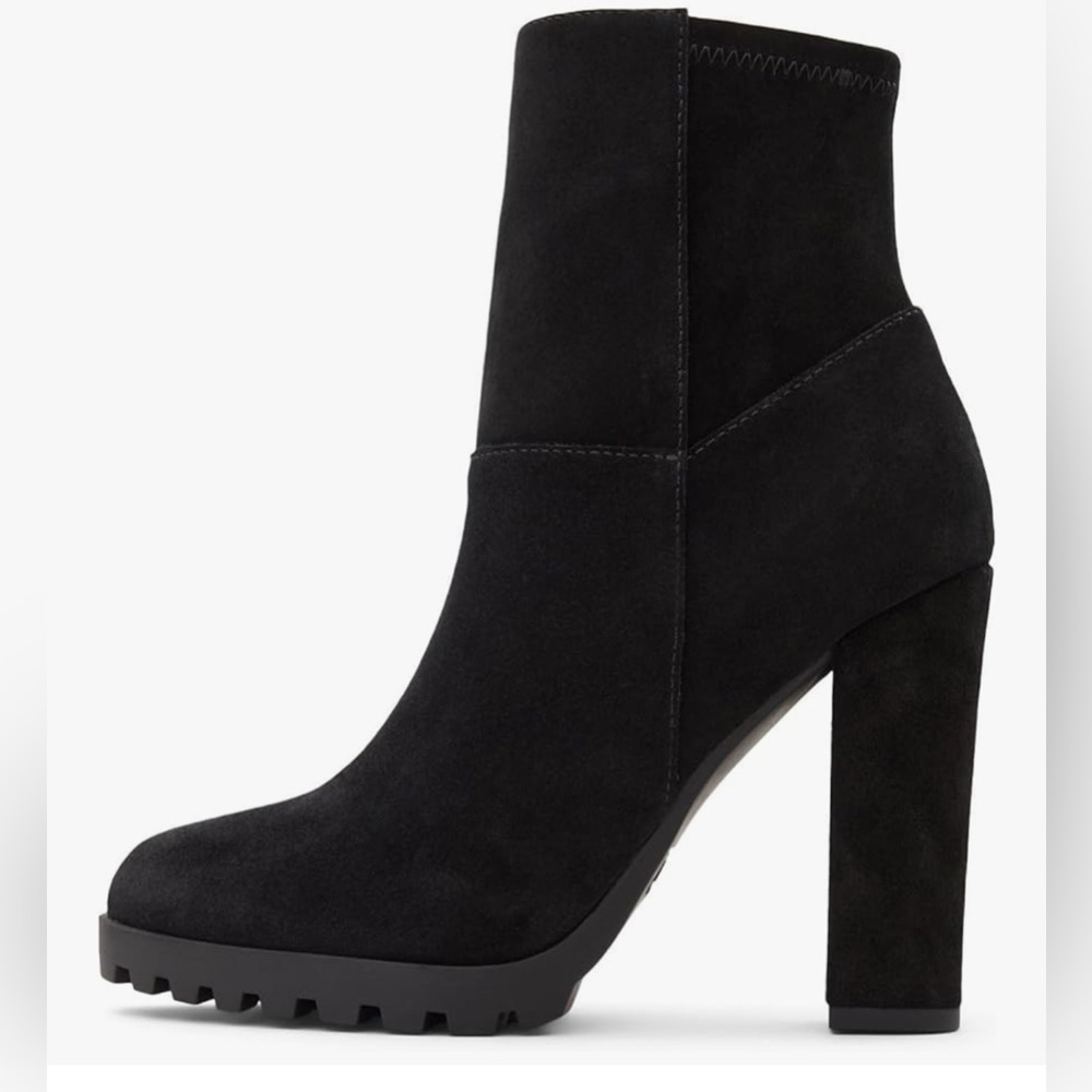 EUC - ALDO - Elegant Black Suede Women's Boots - 8.5